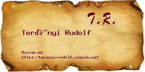 Terényi Rudolf névjegykártya