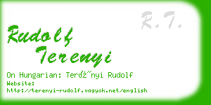 rudolf terenyi business card